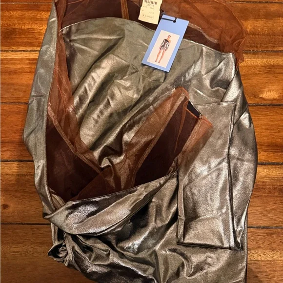 Mugler Metallic Silver Mini Dress - Picture 5 of 7